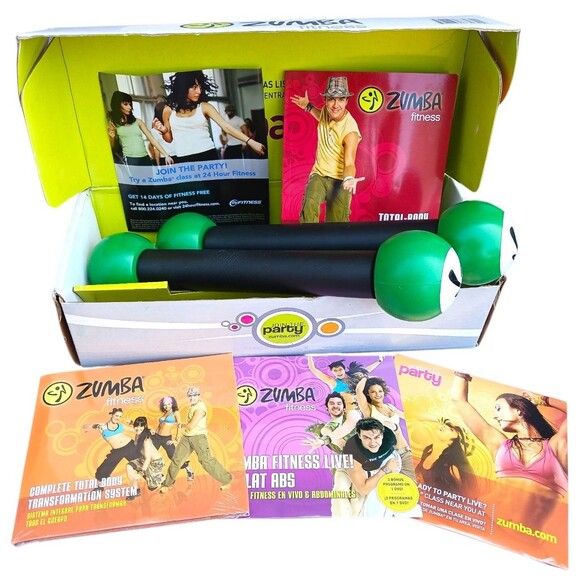 Zumba Fitness Join The Party Total Exercise Transformation Toning Sticks DVD Set - Picture 1 of 3